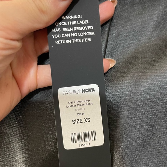 Fashion Nova Faux Leather Dress Pants - Picture 2 of 2